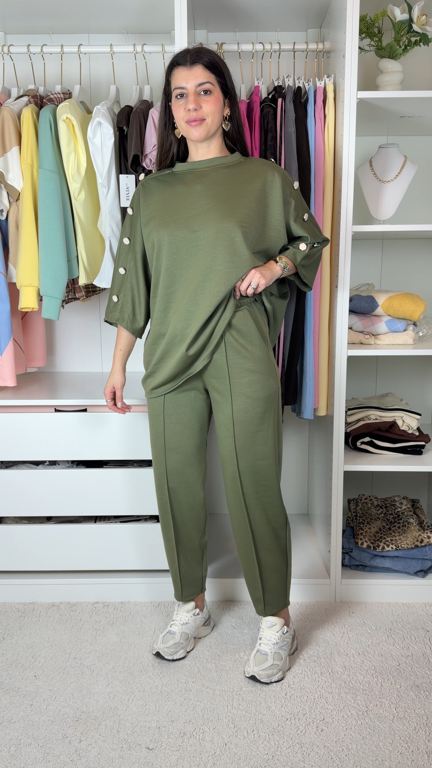 Conjunto fato de treino