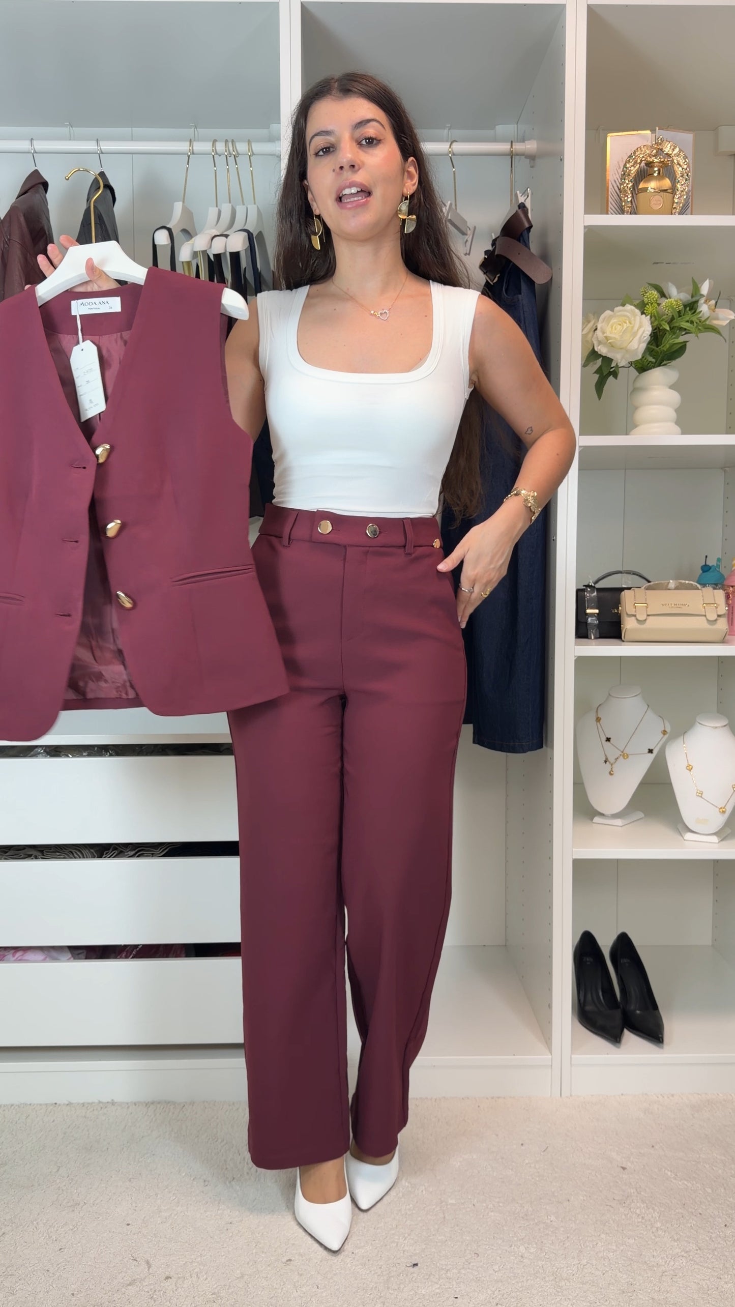 Conjunto de colete Moda Ana