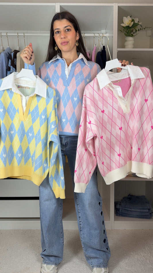 Camisola de malha c/ camisa