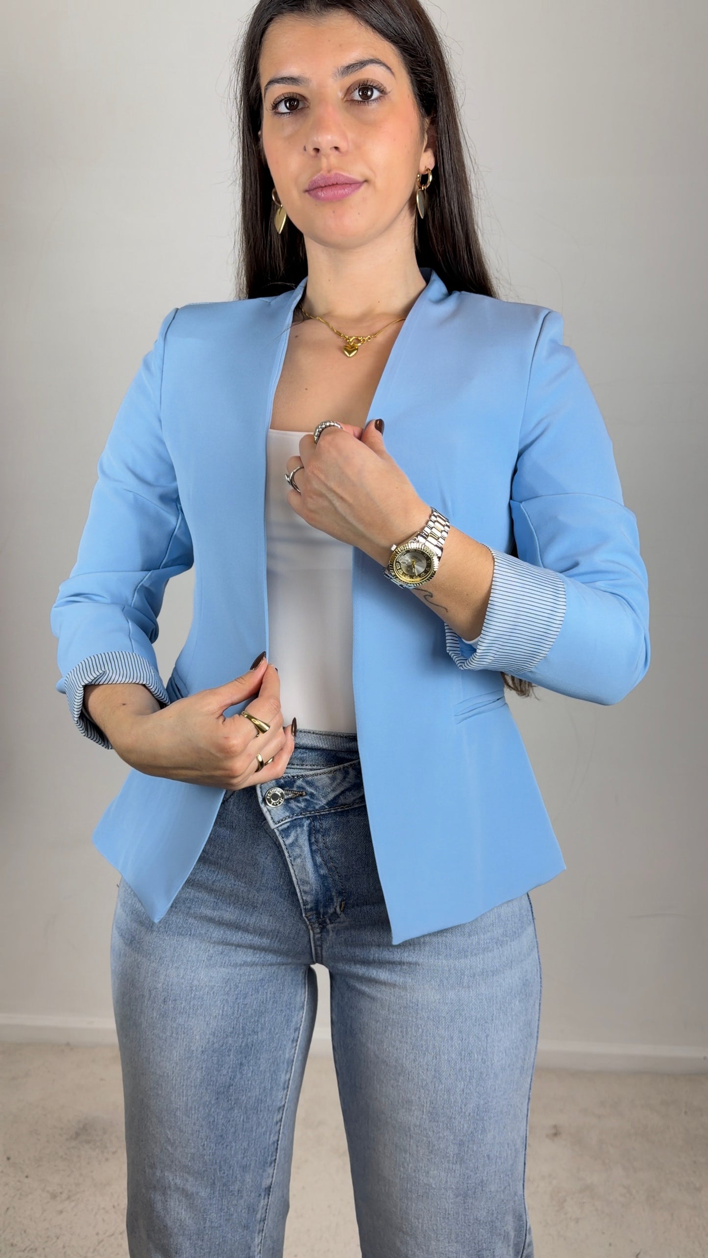 Blazer c/riscas no punho