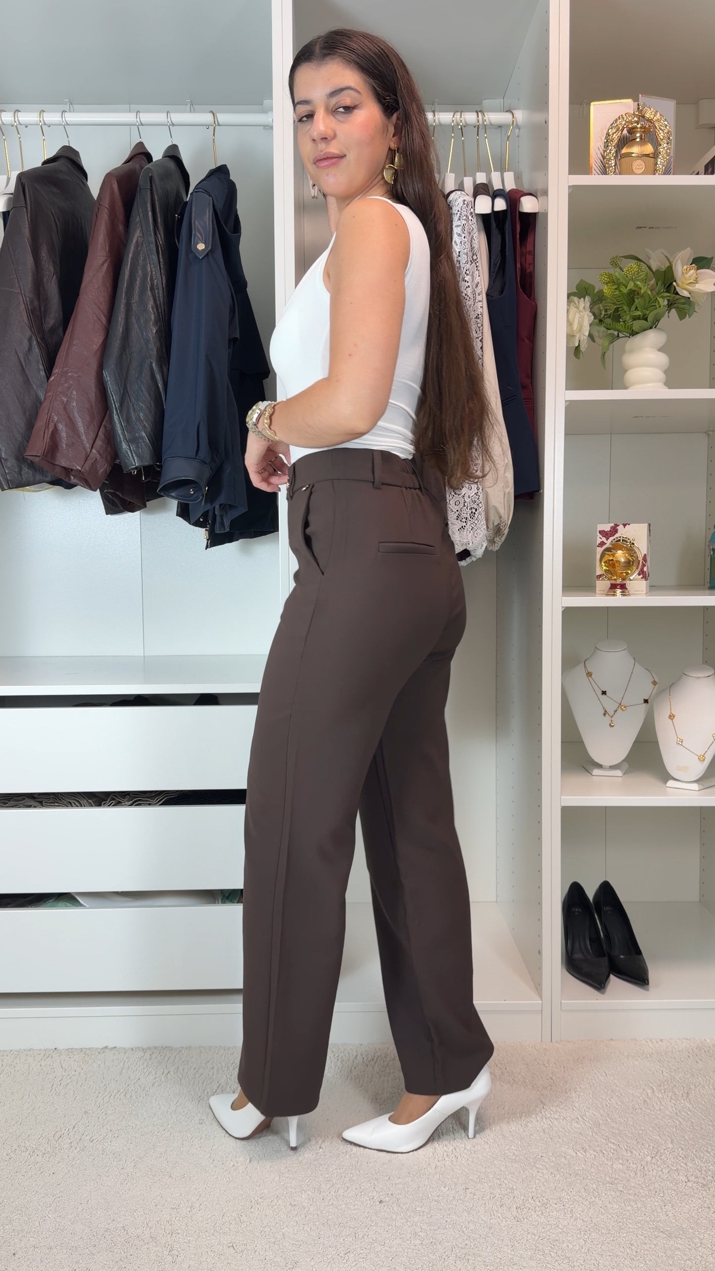 Calças clássicas moda Ana
