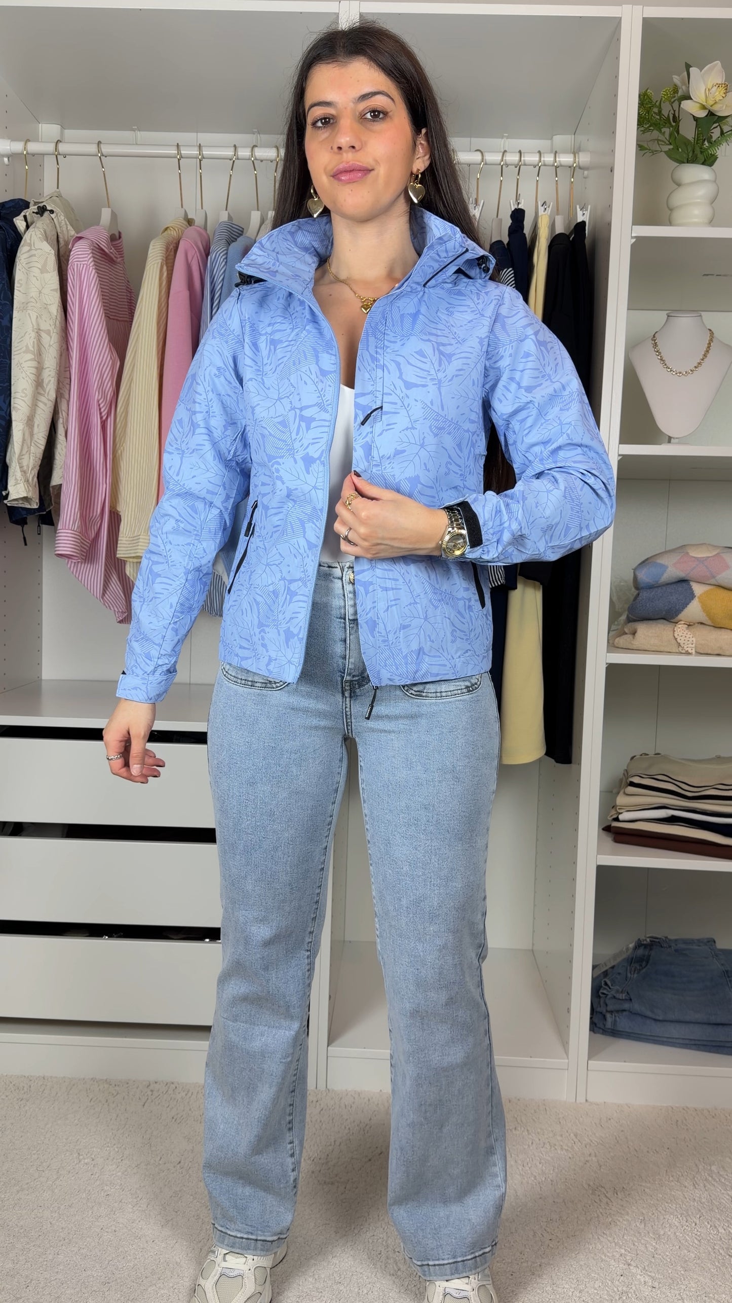 Casaco parka impermeável