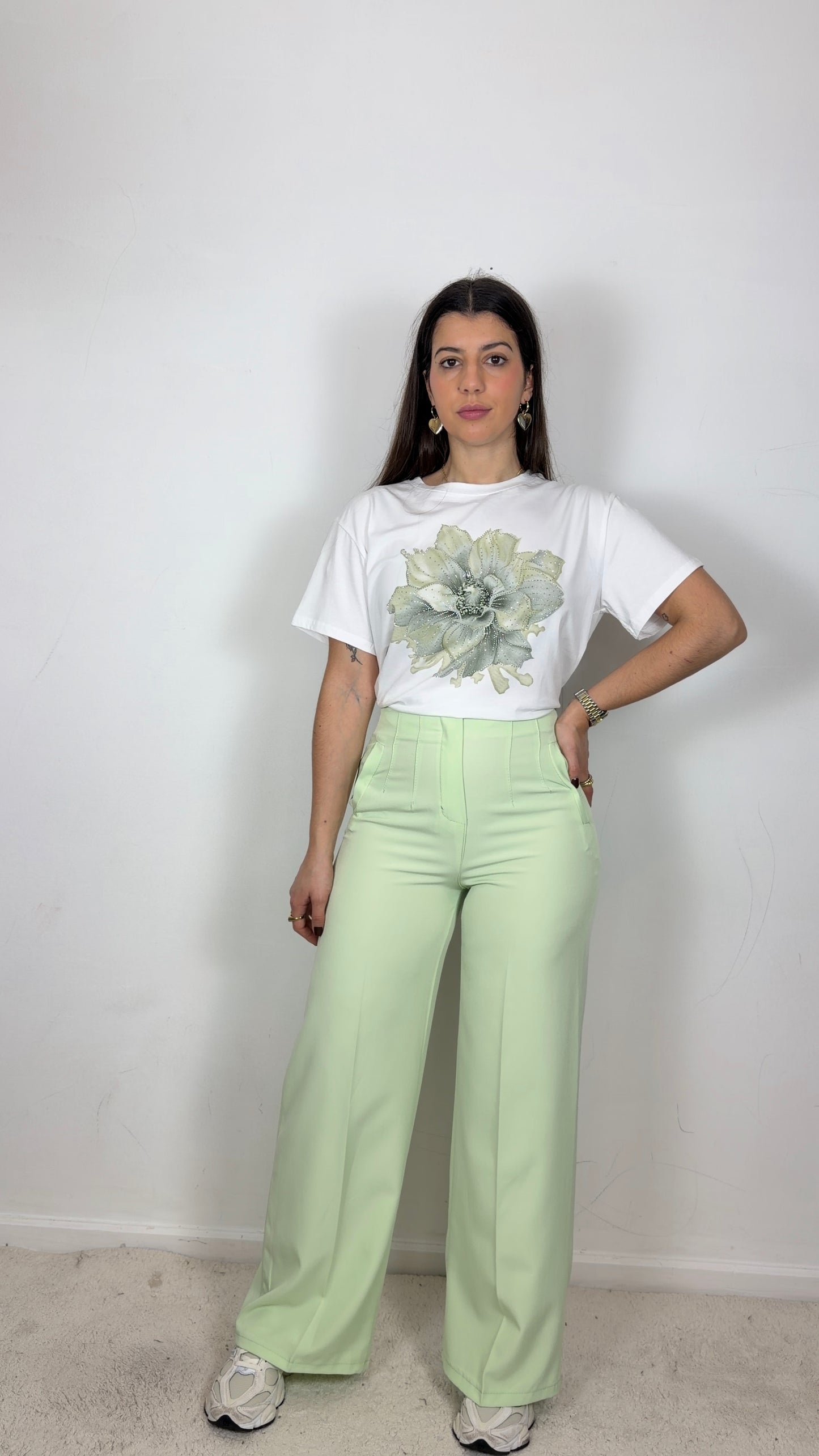 Calças inspiração zara wide leg