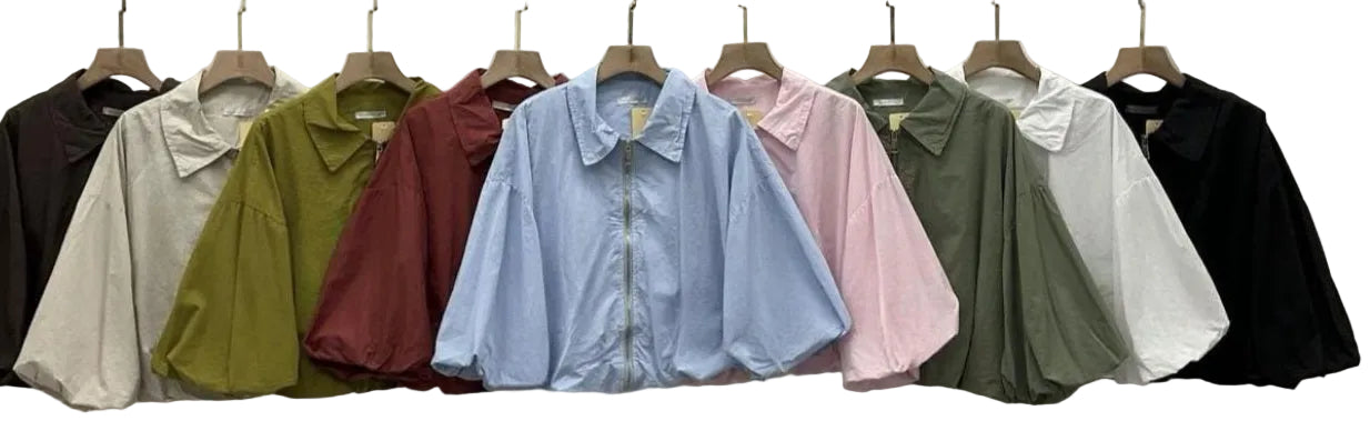 Casaco bomber com tecido de camisa