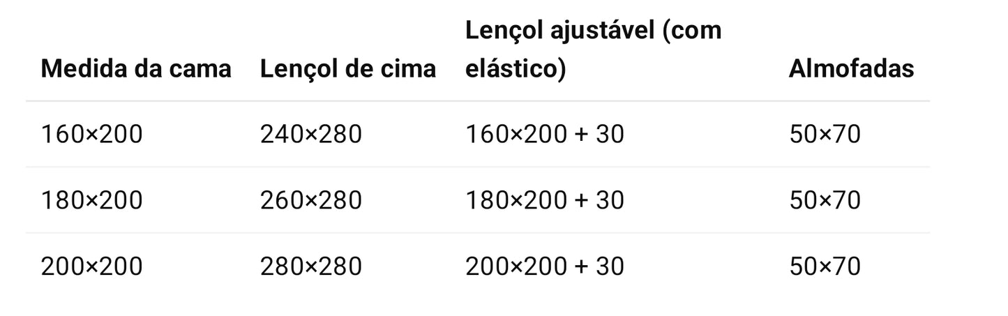 Lençóis de algodão