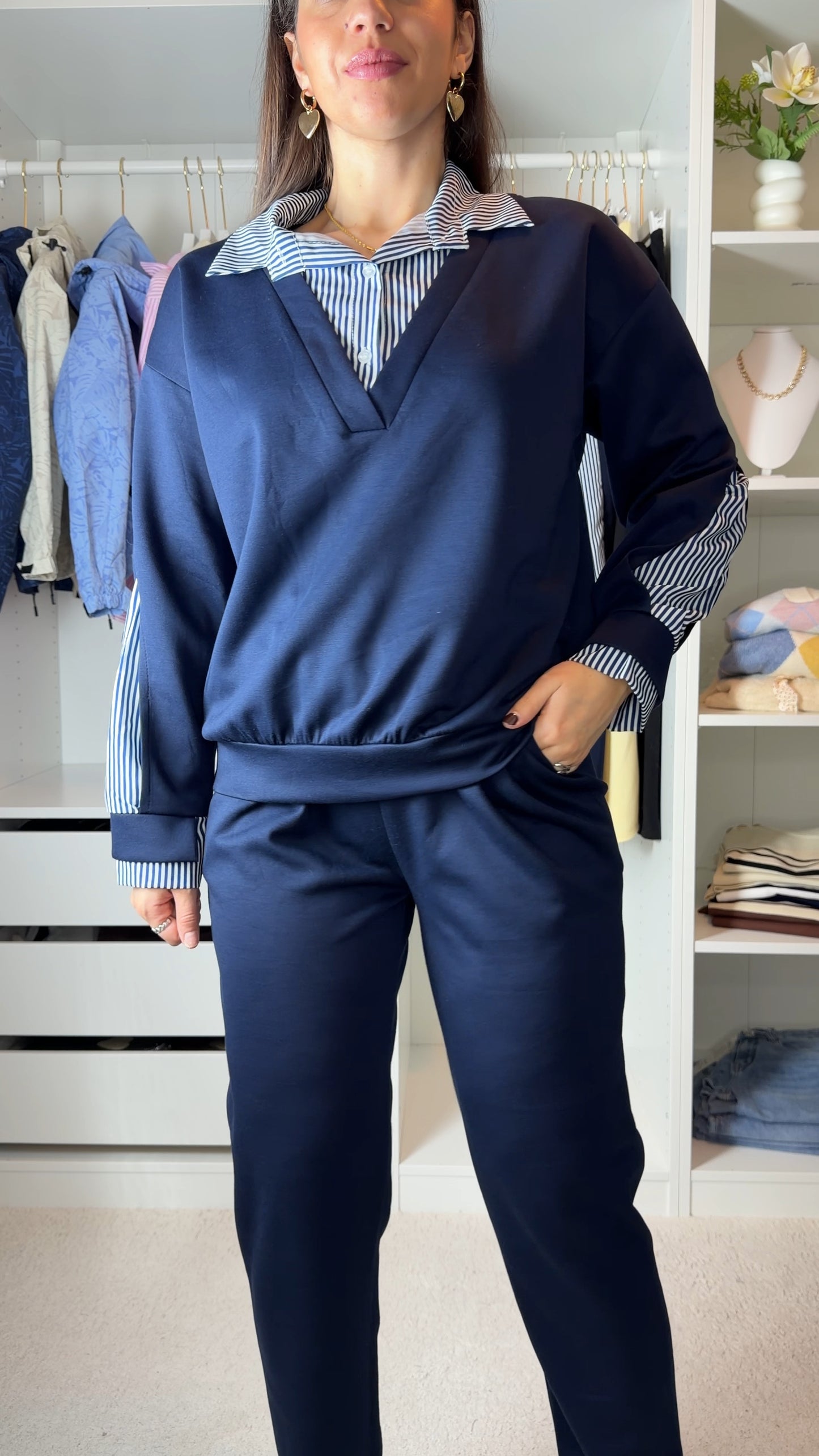 Conjunto fato de treino