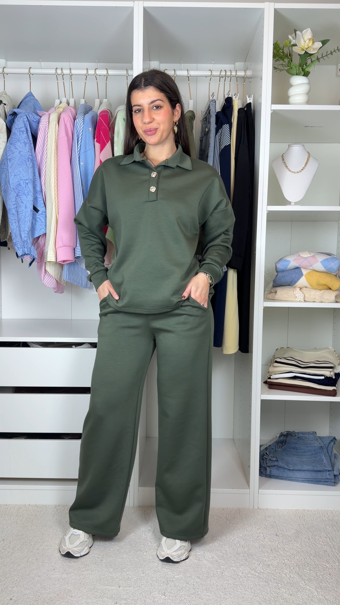 Conjunto fato de treino