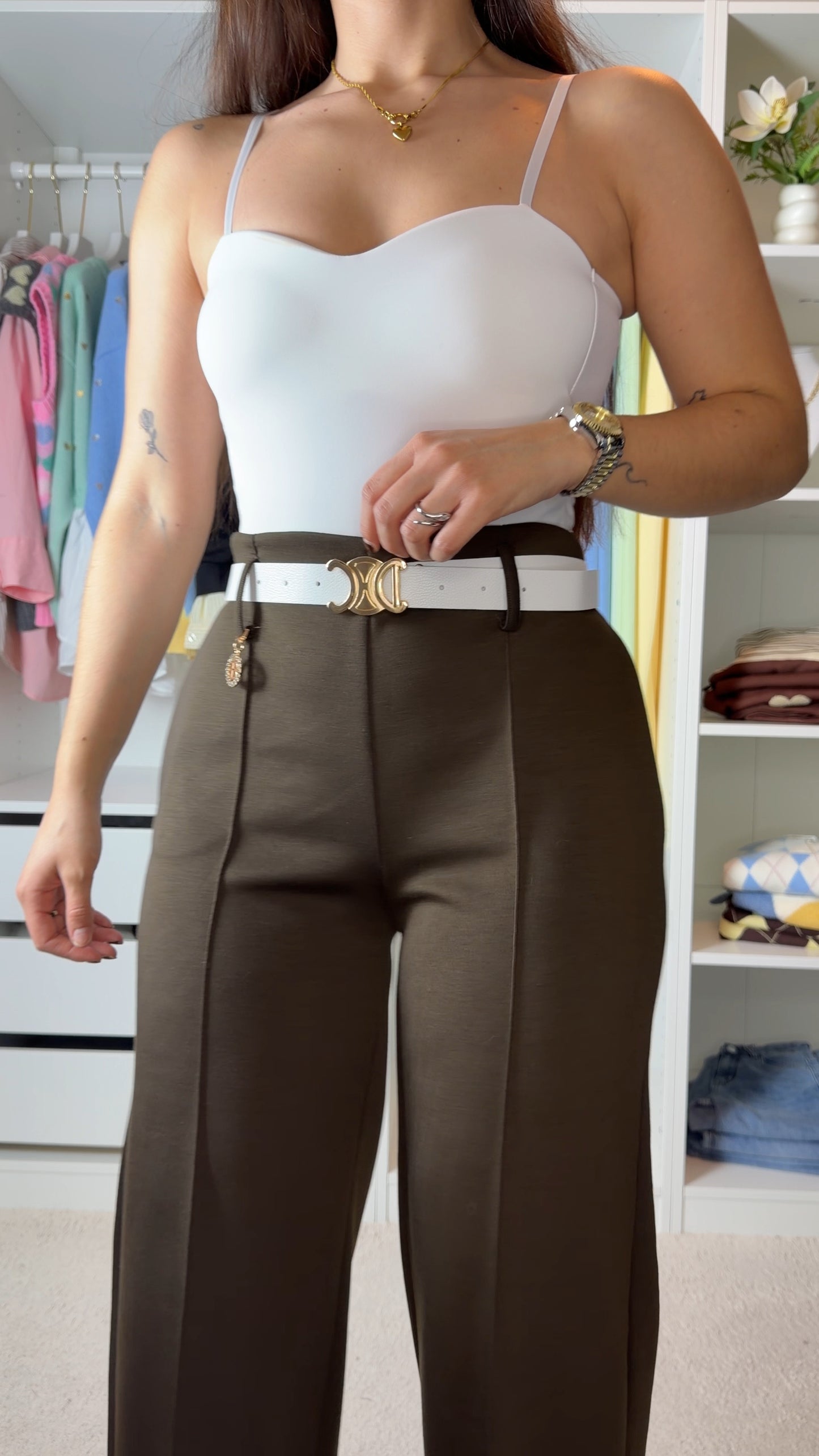 Pantalonas com cinto