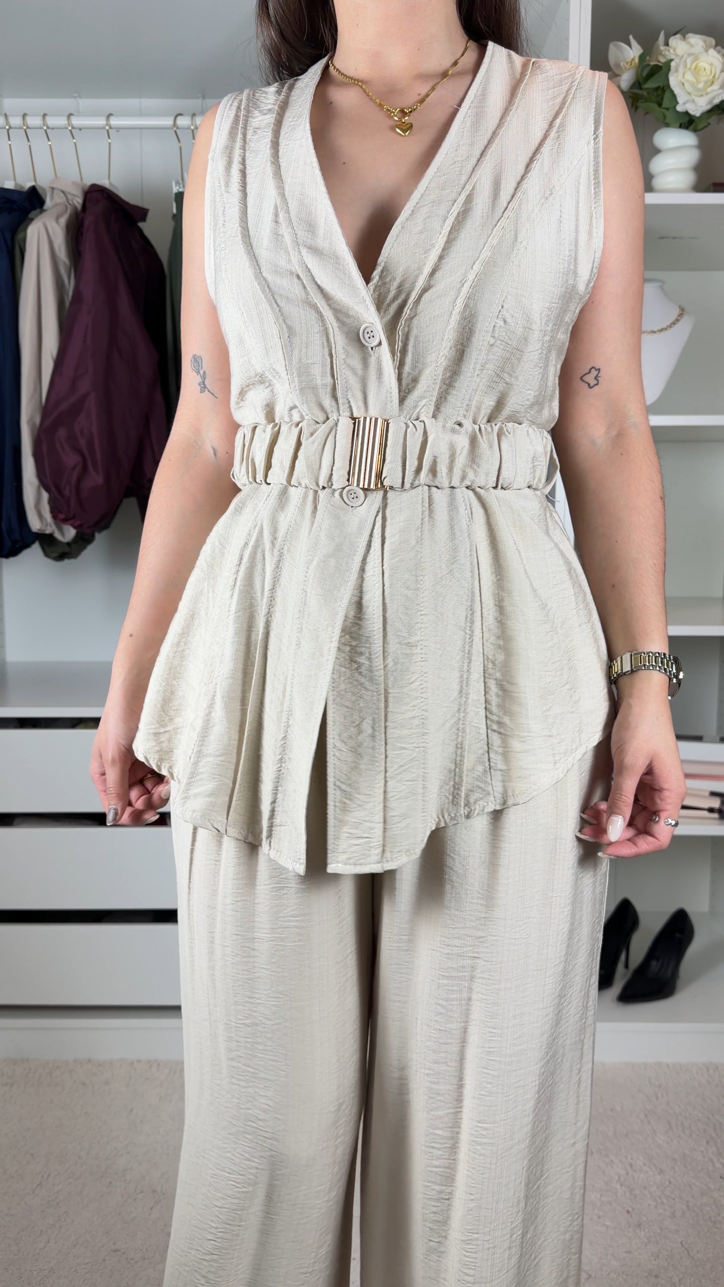Conjunto com colete