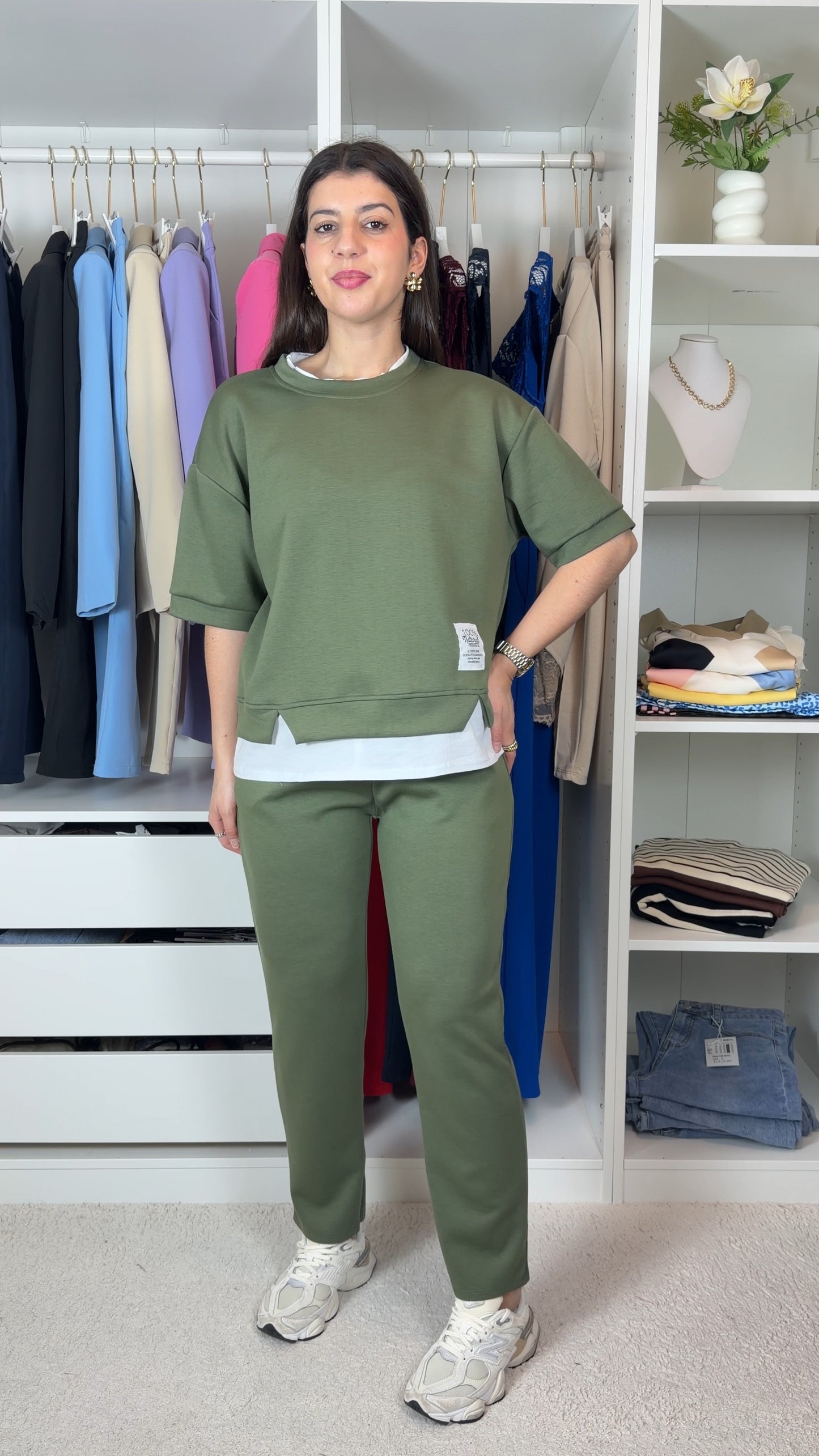 Conjunto fato de treino