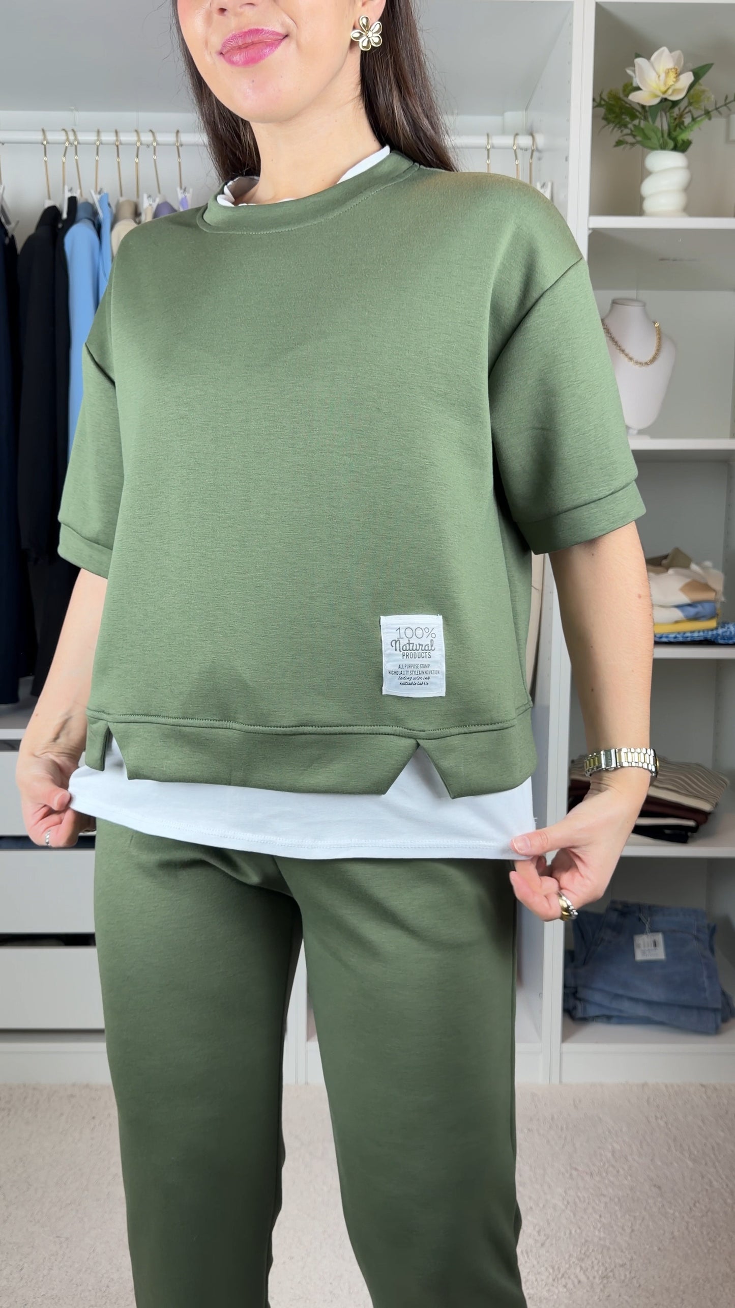 Conjunto fato de treino