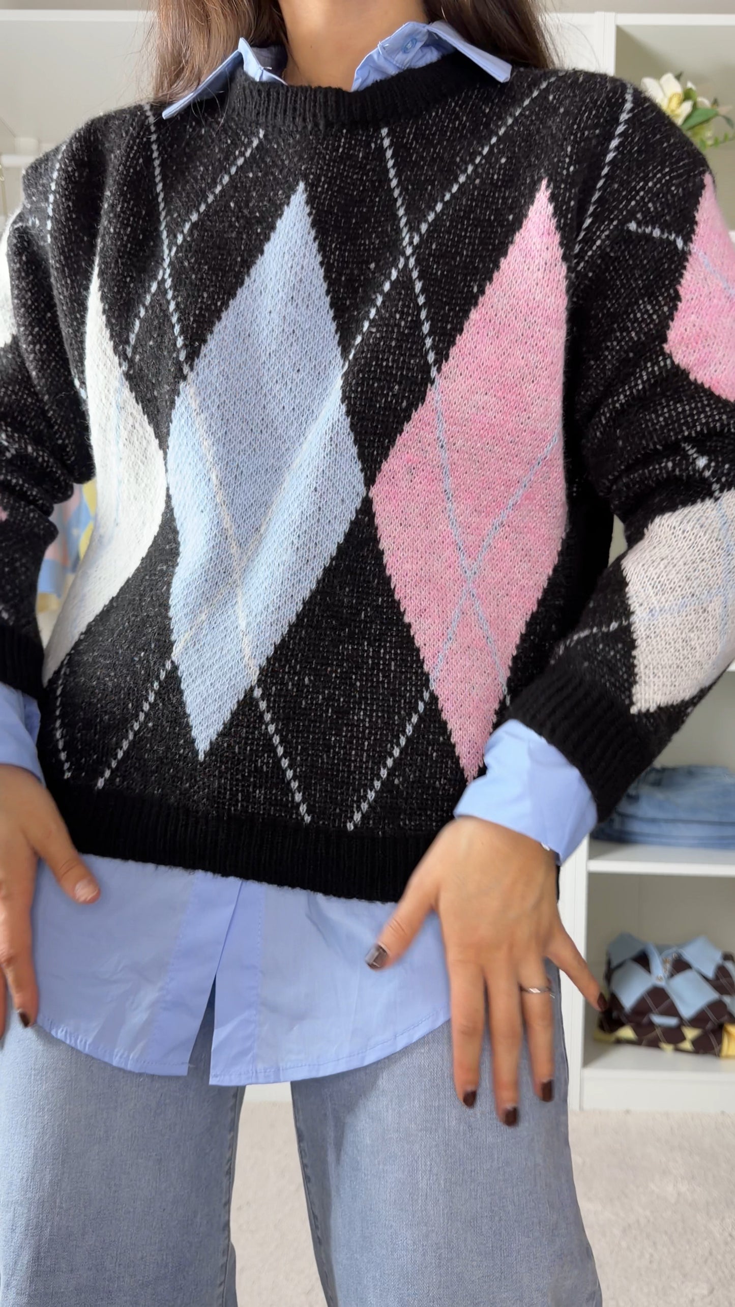 Camisola de malha + camisa