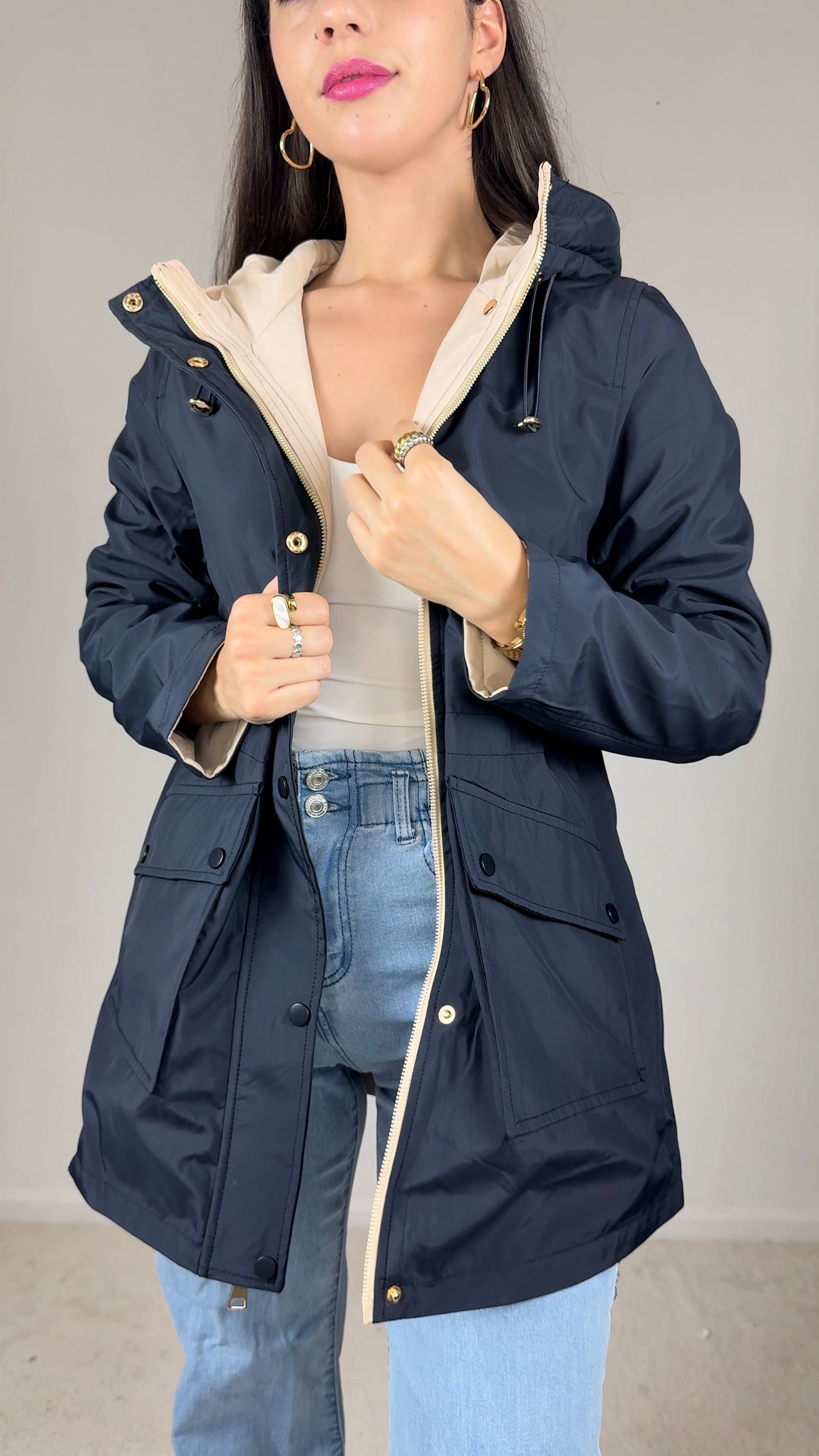 Parka reversível