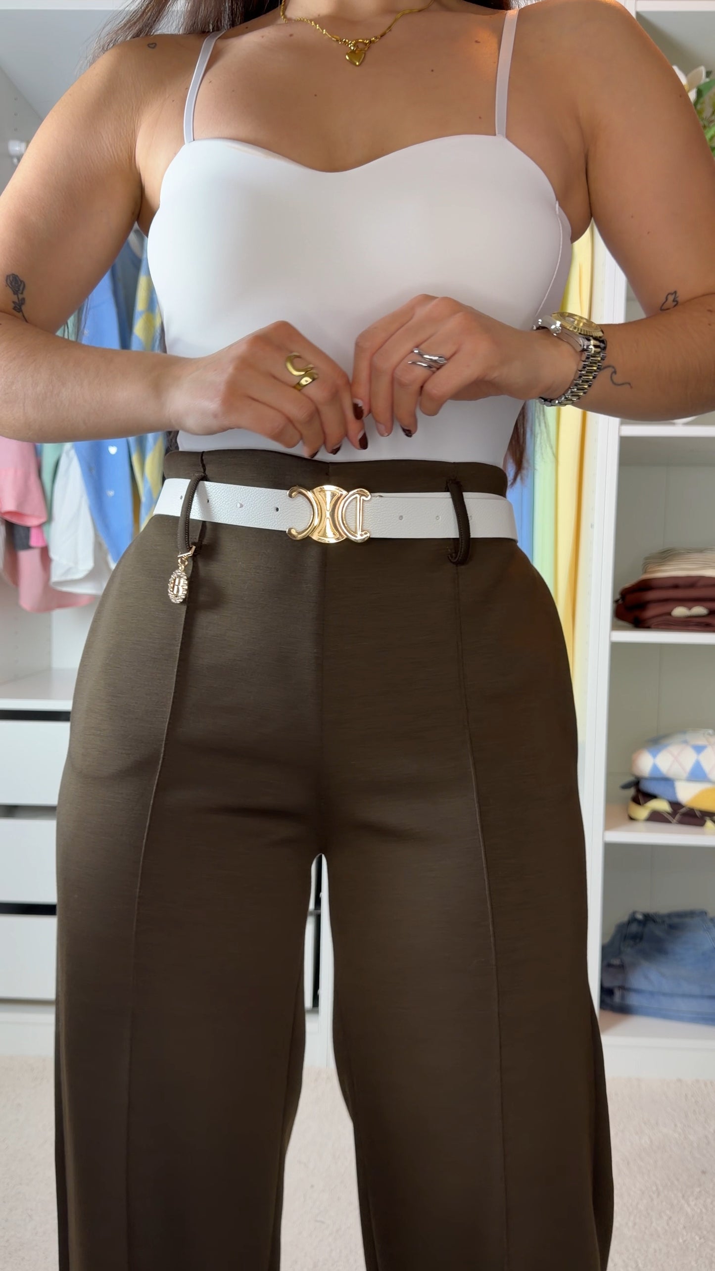 Pantalonas com cinto