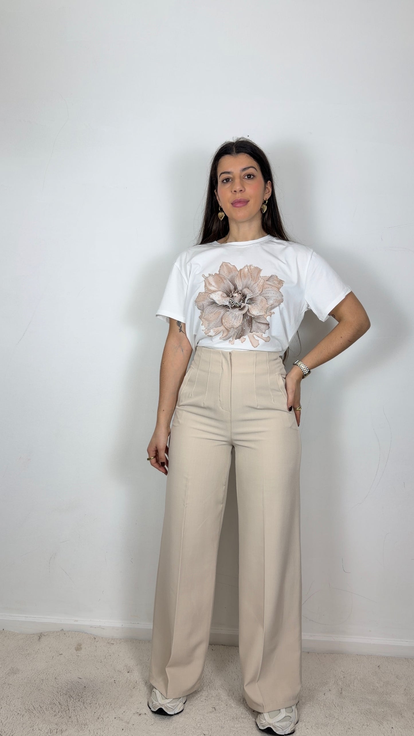 Calças inspiração zara wide leg