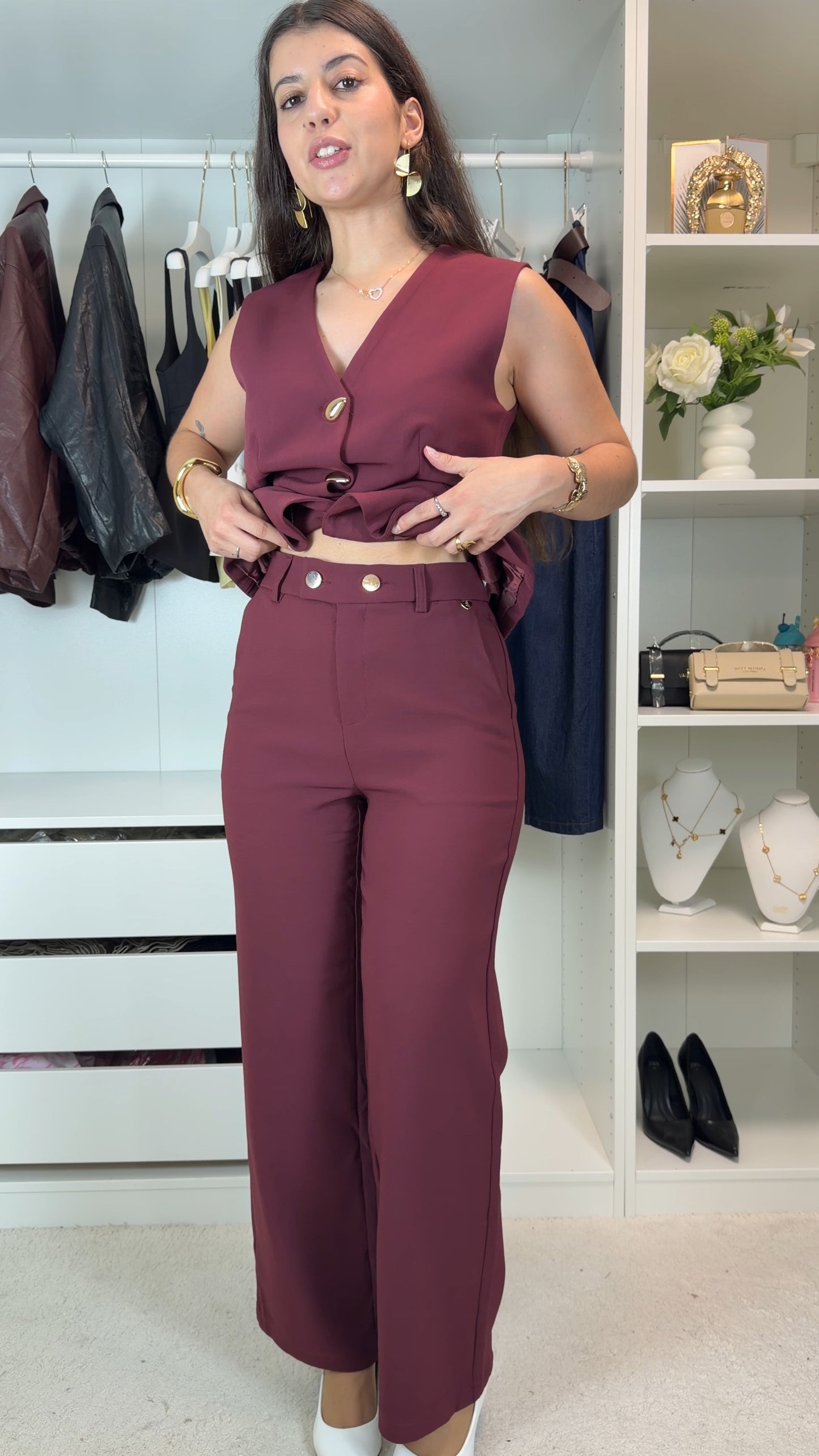 Conjunto de colete Moda Ana