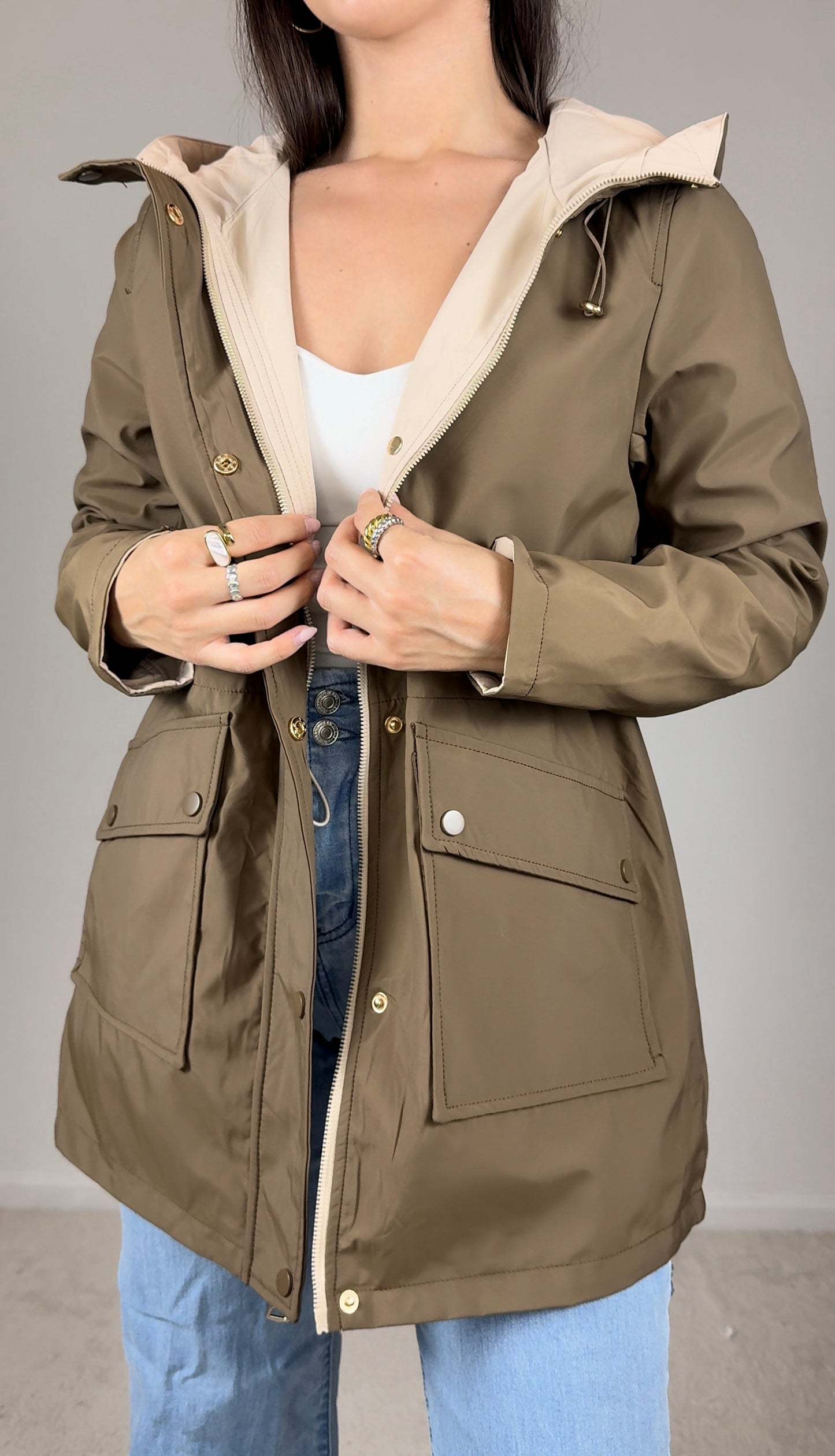 Parka reversível