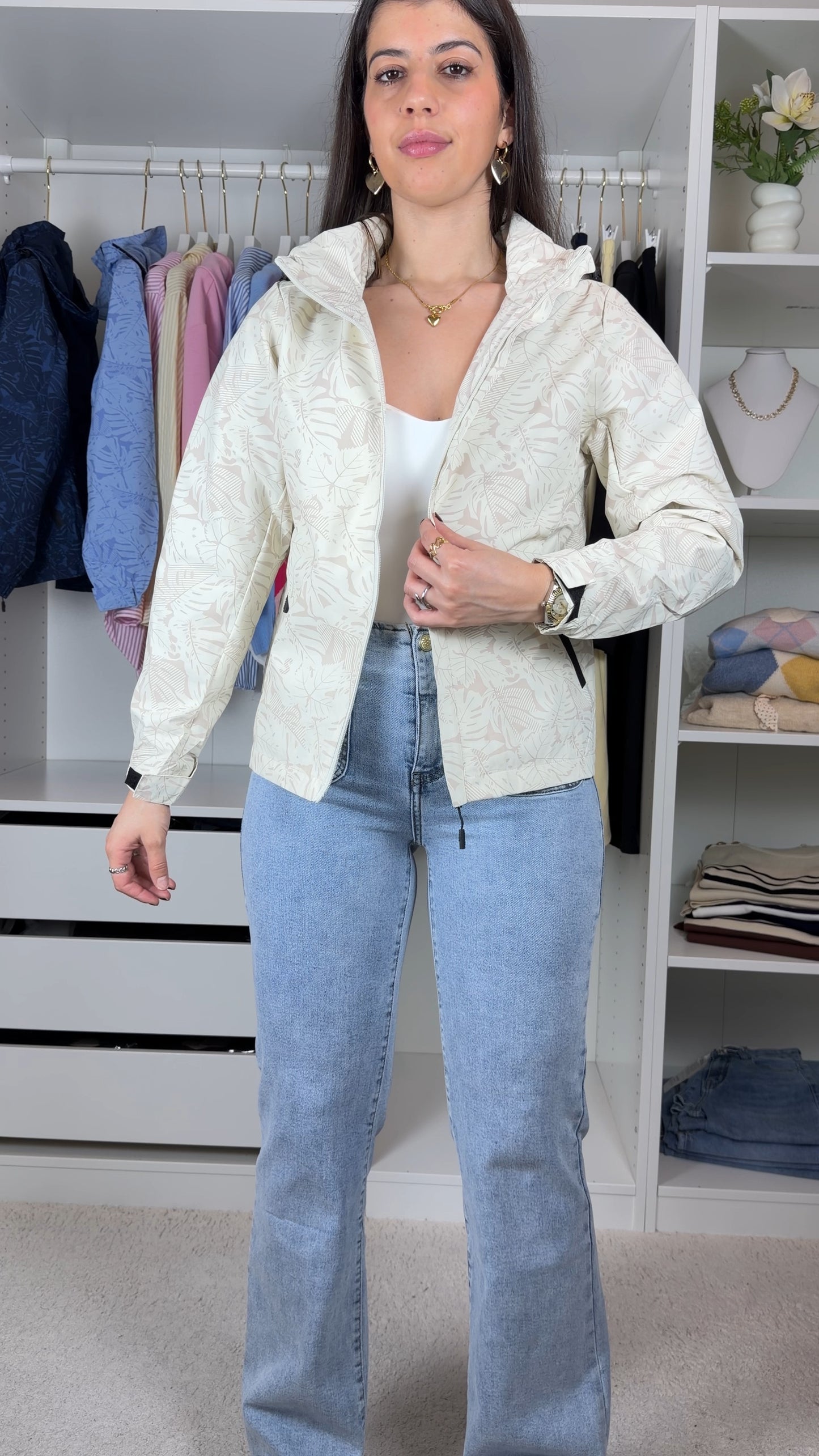 Casaco parka impermeável