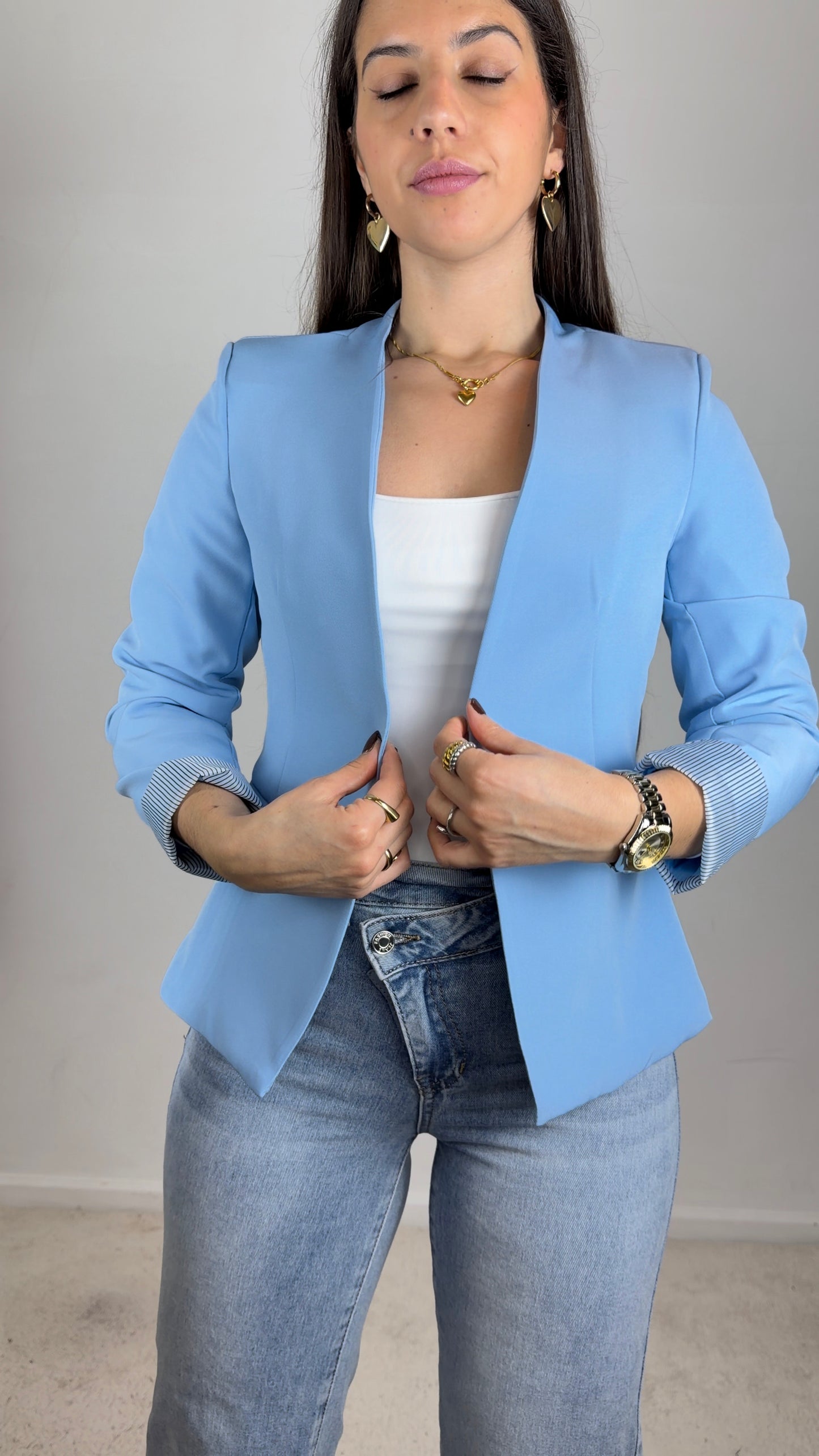 Blazer c/riscas no punho