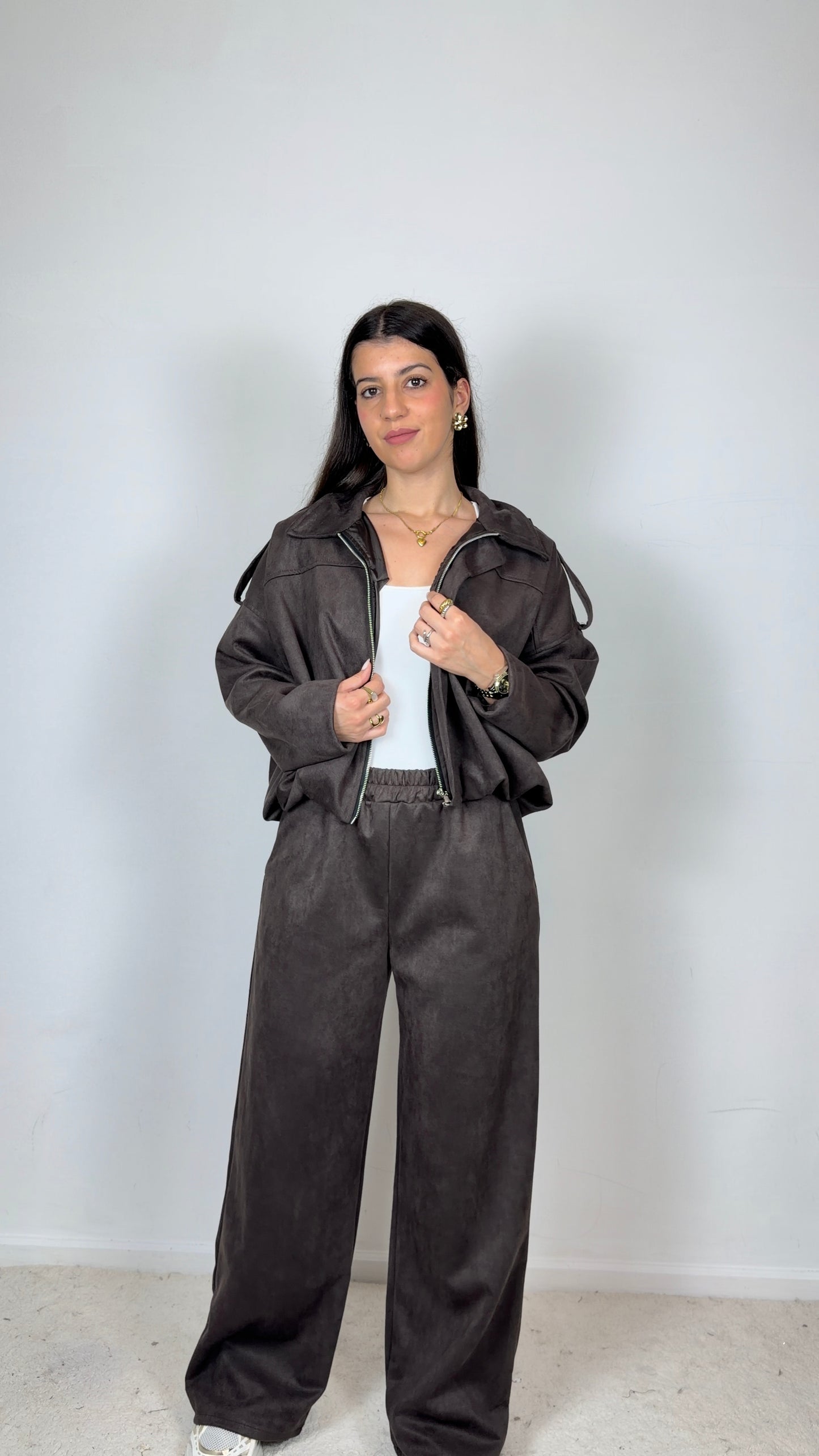 Conjunto inspiração zara em pele de pêssego