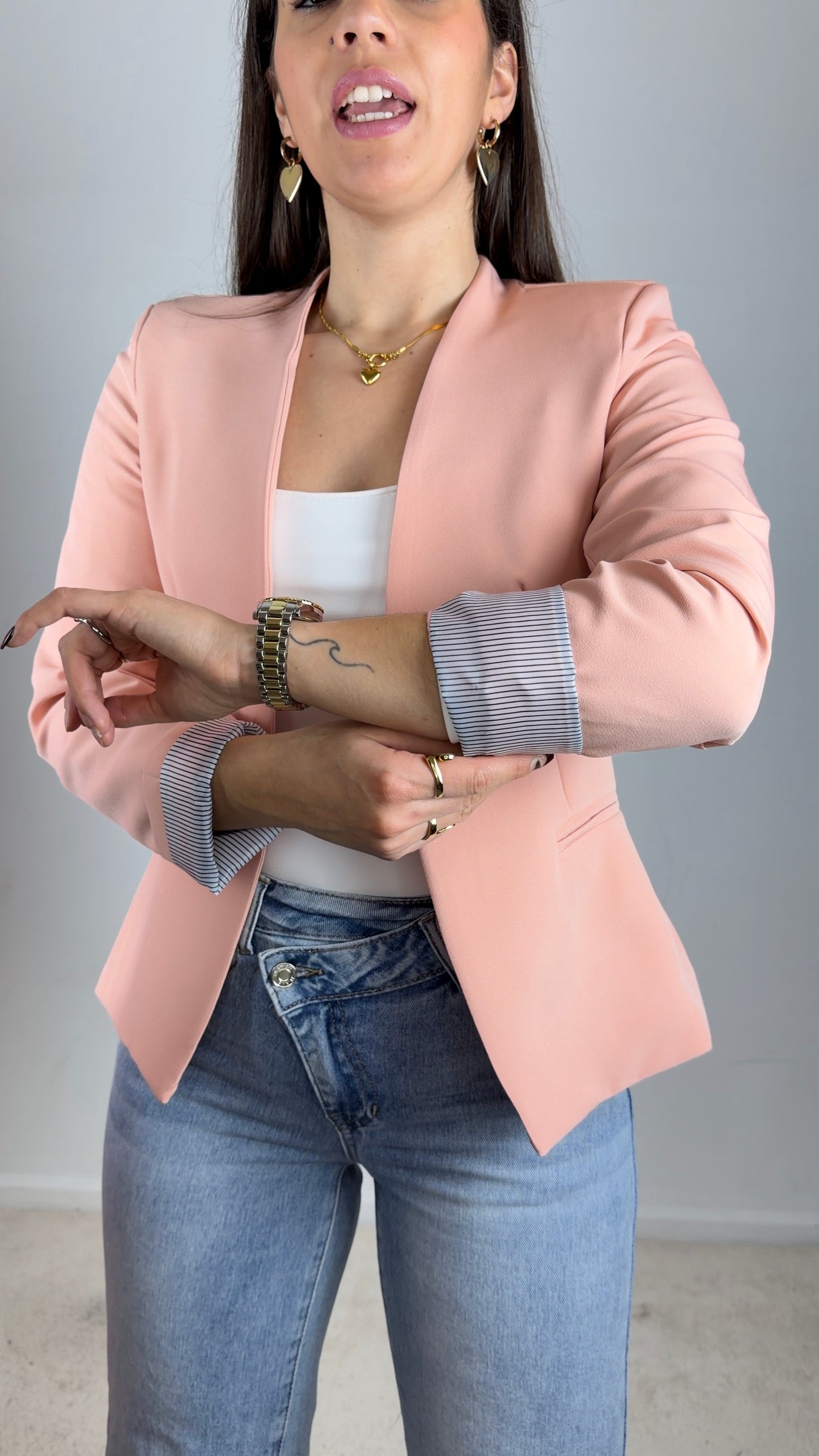 Blazer c/riscas no punho