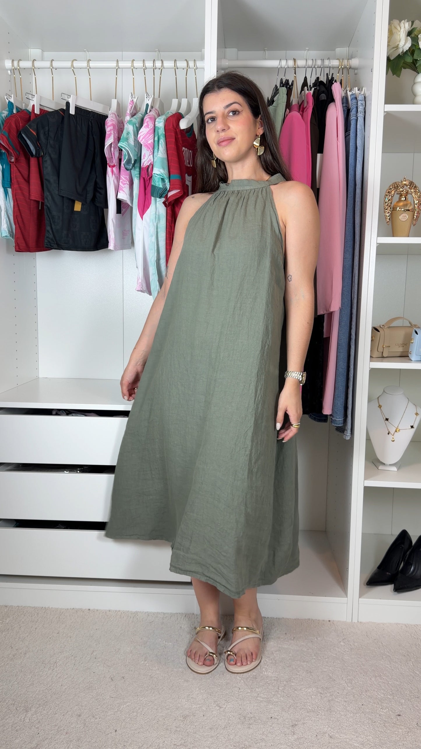 Vestido 100% linho