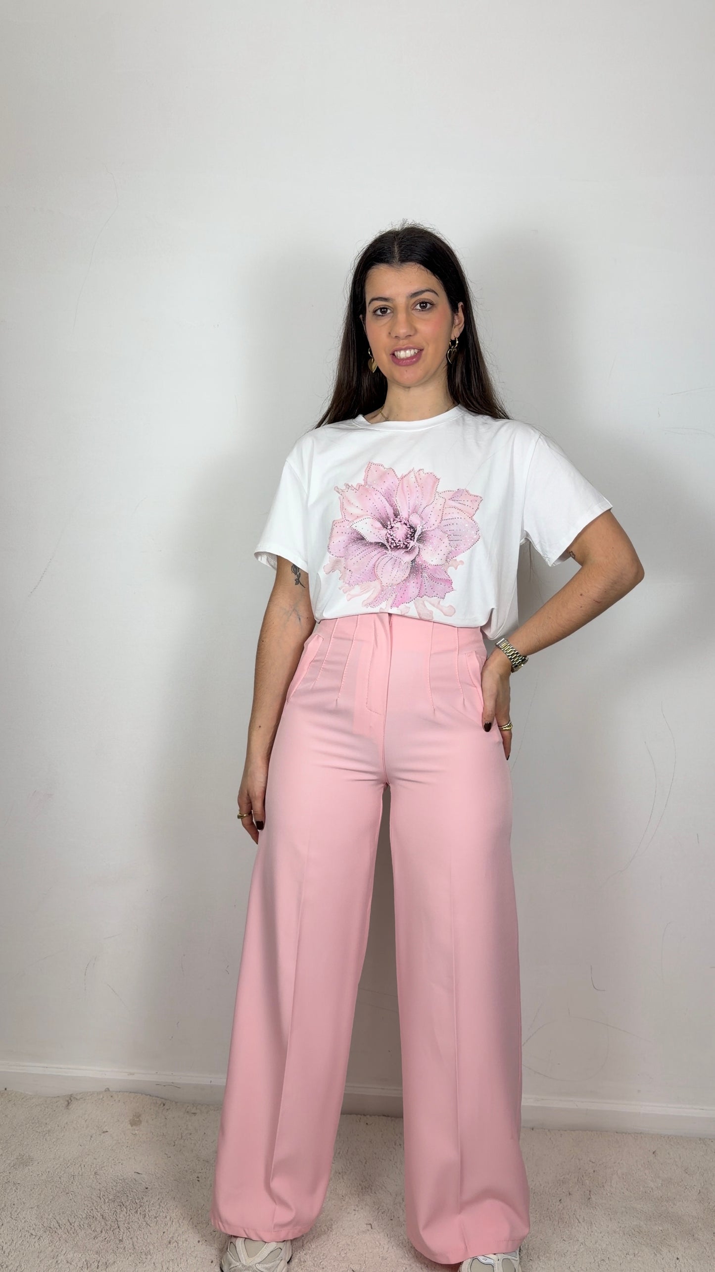 Calças inspiração zara wide leg
