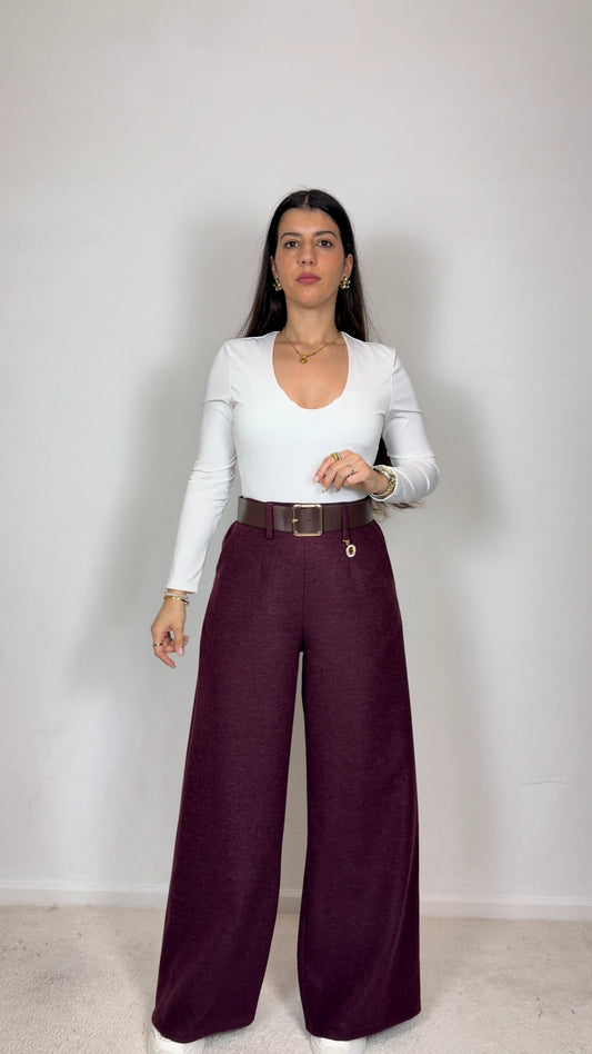 Pantalonas clássicas cardadas